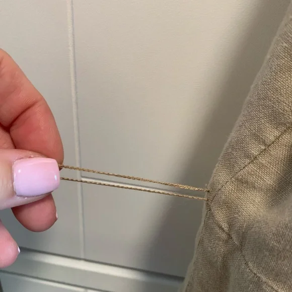 EUC 100% Linen tan dress - Picture 6 of 6